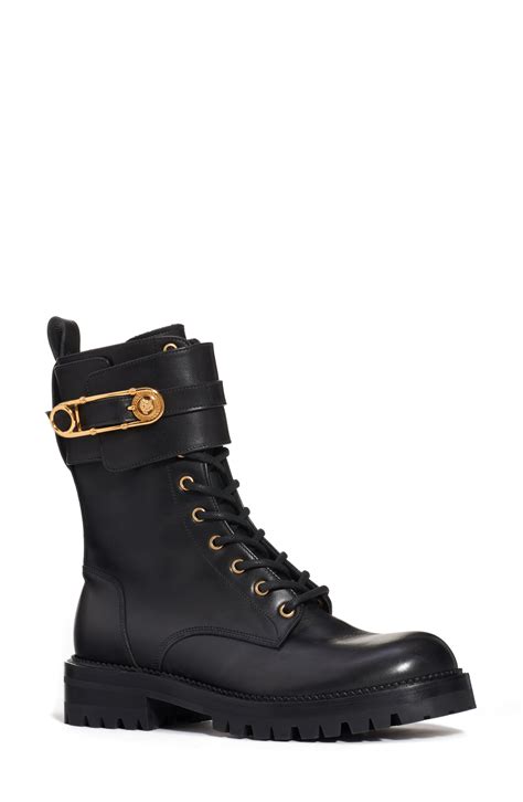 versace combat boots women's|Versace thigh high boots.